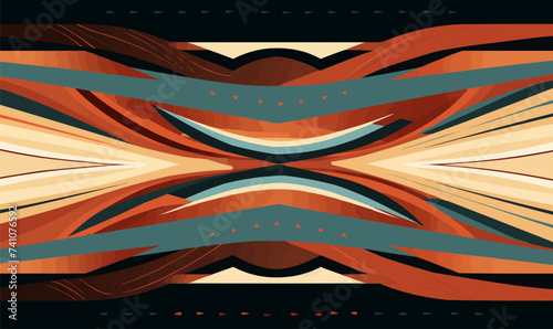 tribal background abstract geometric shape pattern, yombe art vector wallpaper seamless illustration