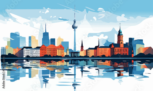 Berlin vector flat minimalistic asset isolated illustration