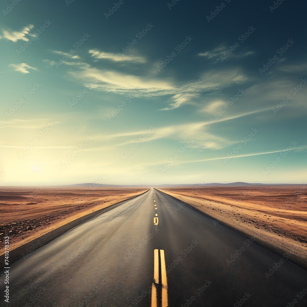 empty long road