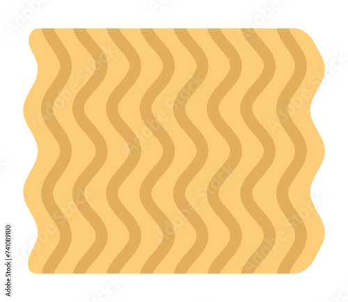 Ramen instant noodles block flat color vector icon for food apps and websites