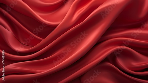 Smooth elegant red silk or satin texture background photo