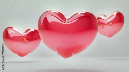 3d letters love sign with an 'o' replaced with the red balloon heart