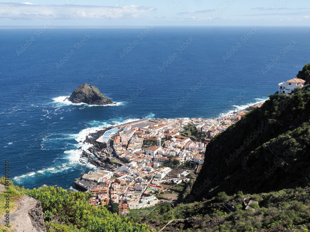 Garichico, panorama of the famous ocean resort