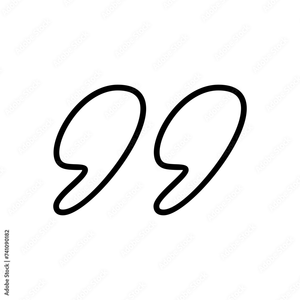 Quote icon vector. Quotation mark symbol. Quote icon vector. Quotation mark symbol.