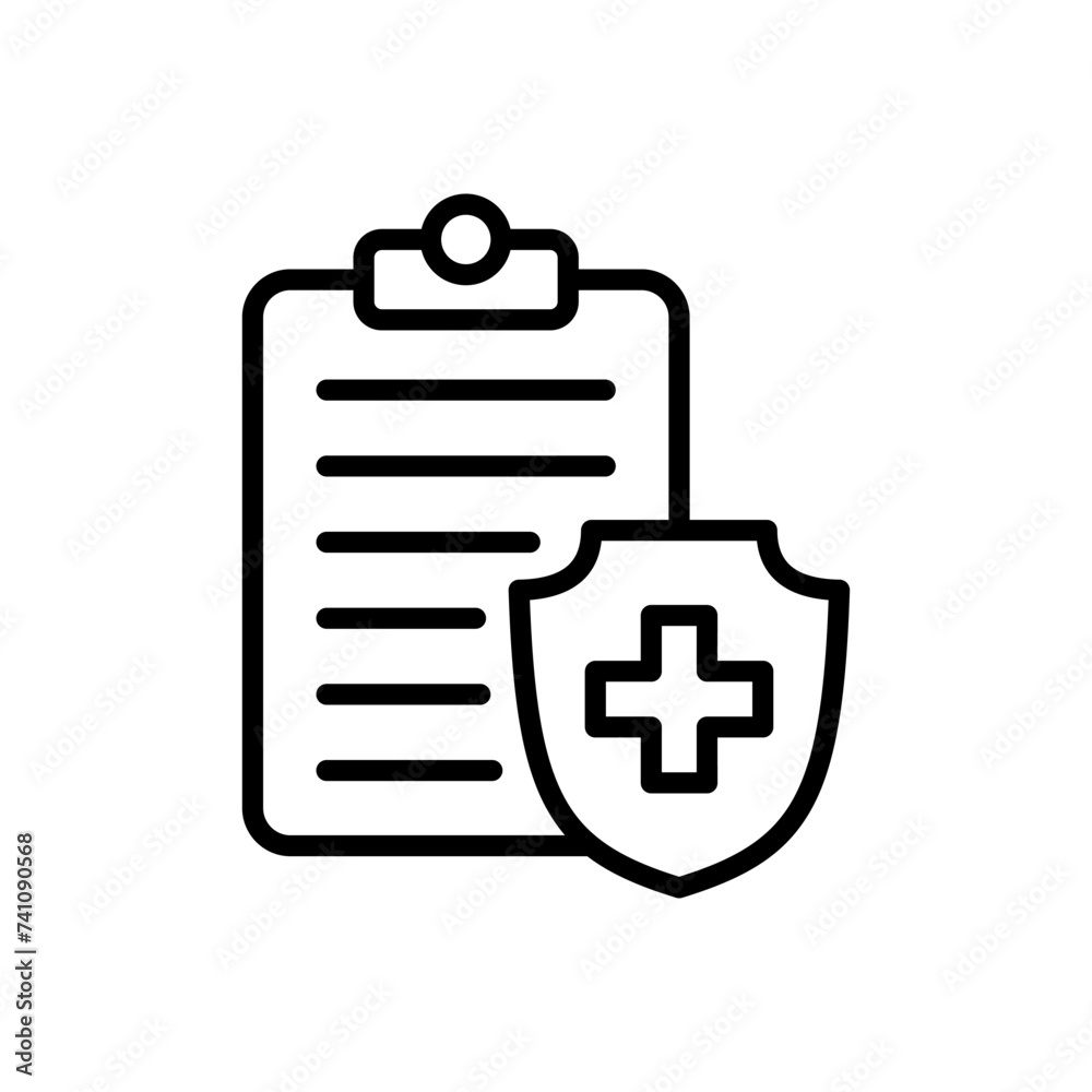 Medical insurance icon vector. health insurance icon Medical insurance icon vector. health insurance icon