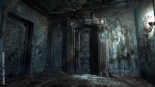 Decayed Opulence, A Once Majestic Hall Whispered Elegance