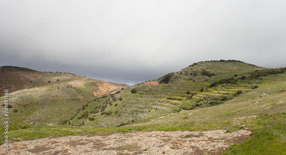 Hilly panorama of the interior of the island in the Teno Alta area. Hilly panorama of the interior of the island in the Teno Alta area.