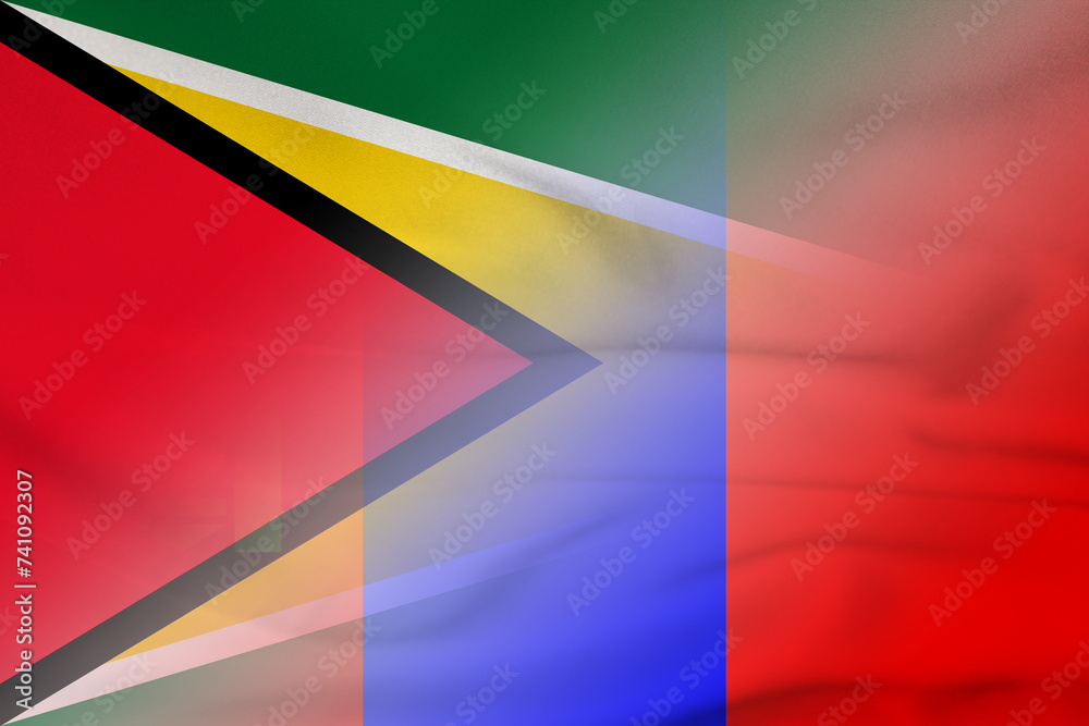 Guyana and Mongolia national flag transborder negotiation MNG GUY