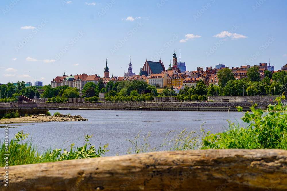 river embankments of the Vistula in Warsaw