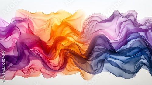 Abstract colorful wave lines background for keynote or presentation on light backdrop
