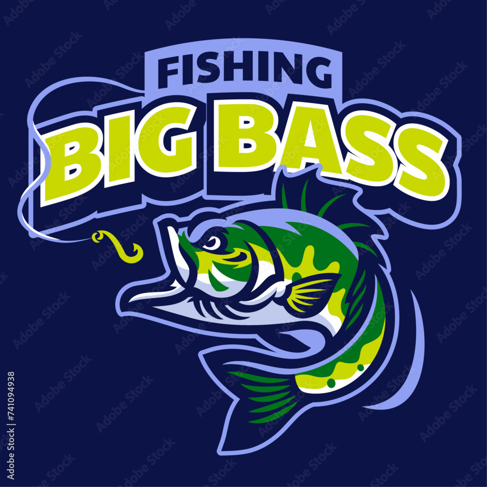 Big Bass Mascot Logo Design