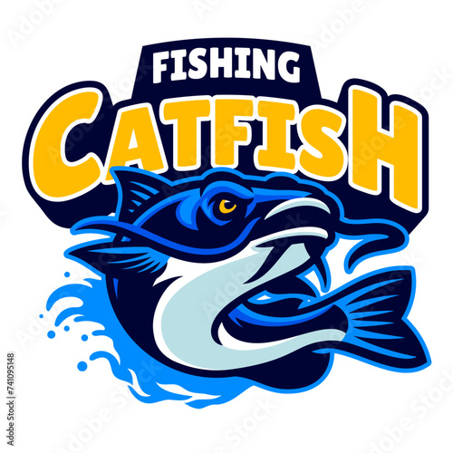 Catfish Fishing Logo Mascot Design
