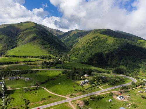 Vista Aerea de un pueblo en Catamarca Argentina