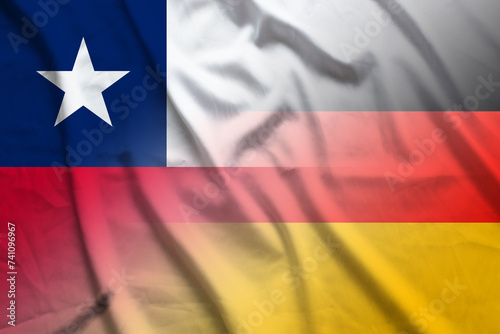 Chile and Germany political flag transborder contract DEU CHN