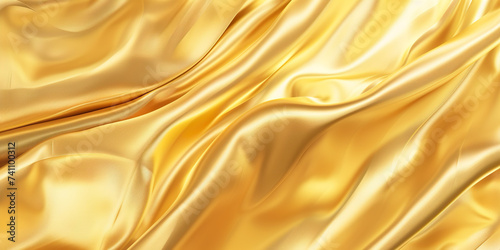 Gold satin fabric, luxury