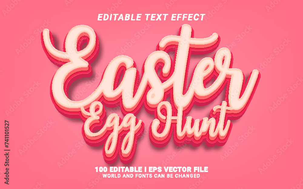easter egg hunt lettering 3d text effect