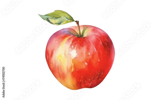 Apple Stock Photo with White Background.