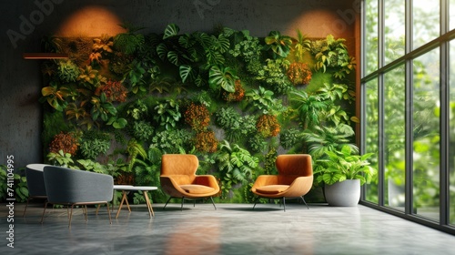 Eco style interior design office
