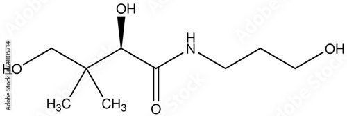 Dexpanthenol, Arzneistoff Strukturformel Vektor photo