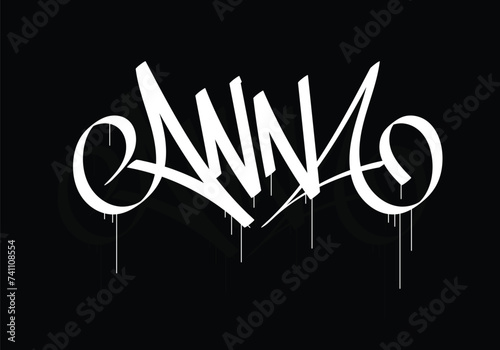 ANNA bible girl name graffiti tag style