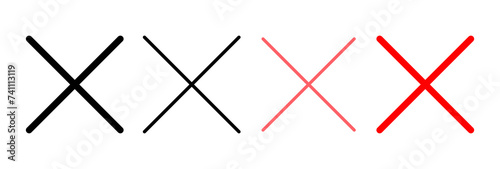 Close icon vector illustration. Delete sign and symbol. cross sign