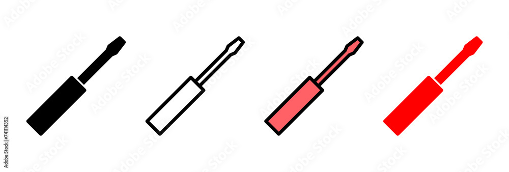 Screwdriver icon vector illustration. tools sign and symbol Screwdriver icon vector illustration. tools sign and symbol