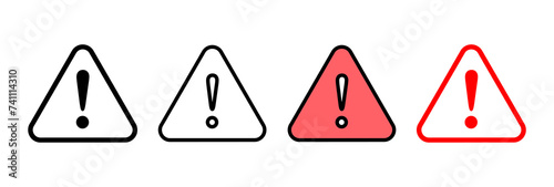 Exclamation danger sign illustration. attention sign and symbol. Hazard warning attention sign