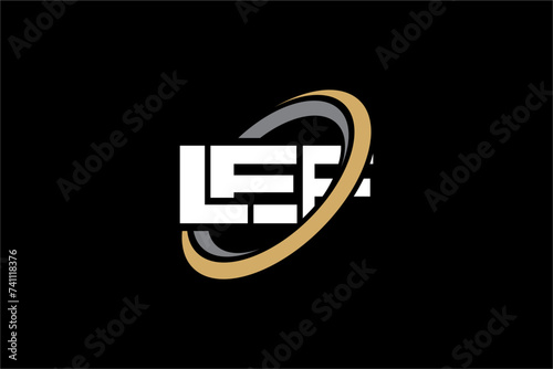 LEF creative letter logo design vector icon illustration