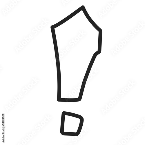 hand drawn exclamation mark