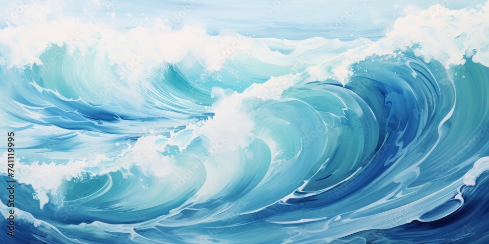 Abstract background with ocean waves.