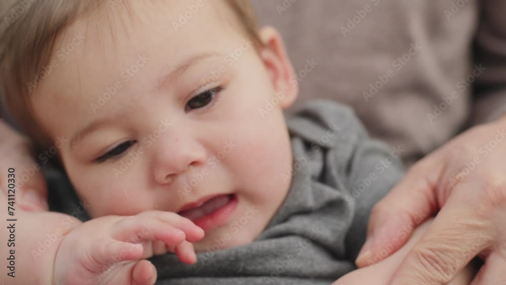 Baby boy rubbing his eyes Baby boy rubbing his eyes