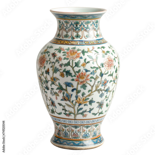 vintage ceramic vases isolated