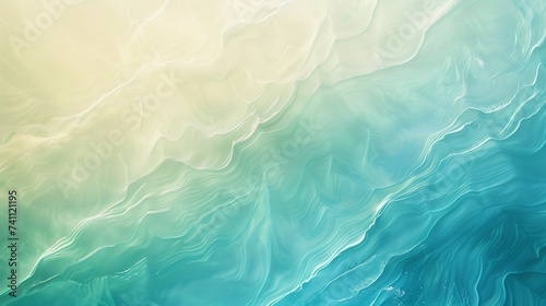 gradient background blending tones of ocean blue and seafoam green, evoking the tranquility of a secluded beach photo