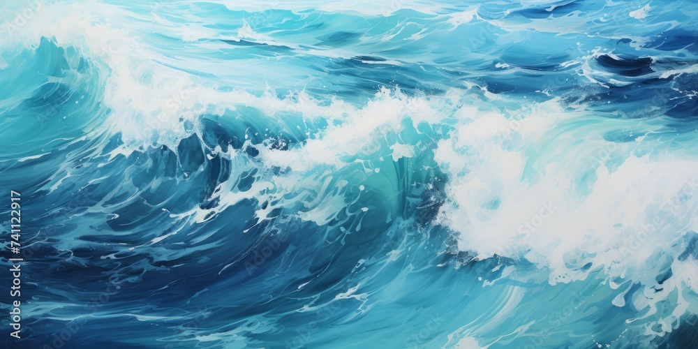 Abstract background with ocean waves.