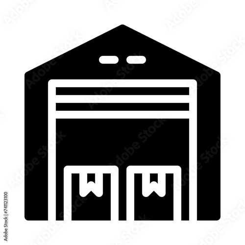 warehouse glyph icon