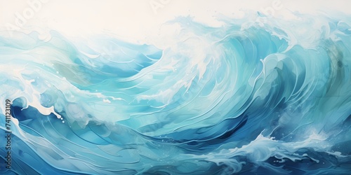 Abstract background with ocean waves.