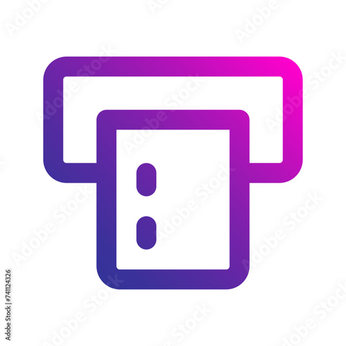 atm machine gradient icon