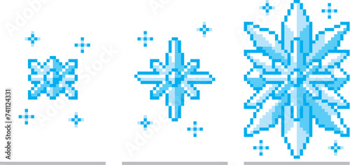 RPG風ドット絵　魔法エフェクト　氷