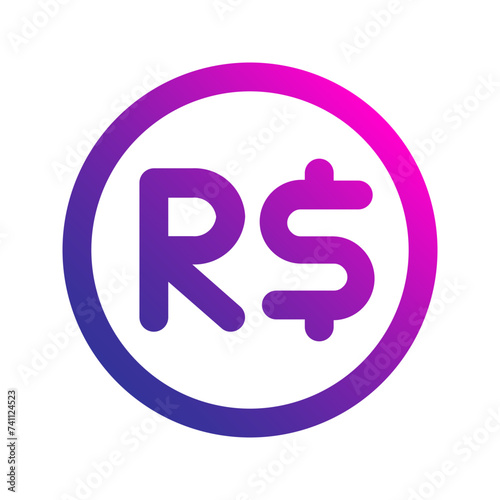 brazilian real gradient icon