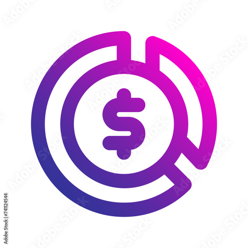 budgeting gradient icon