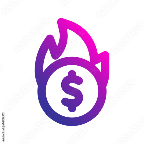 burning gradient icon