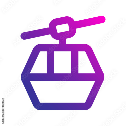 cable car gradient icon