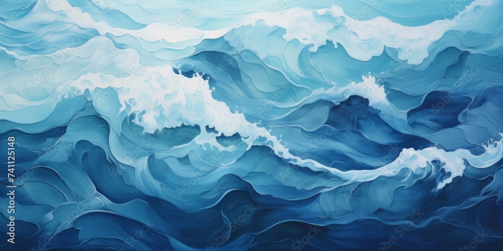 Abstract background with ocean waves.
