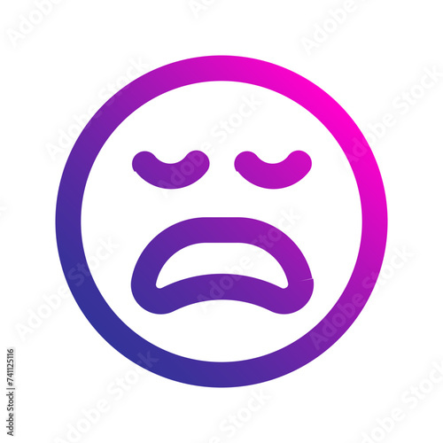 disappointed gradient icon