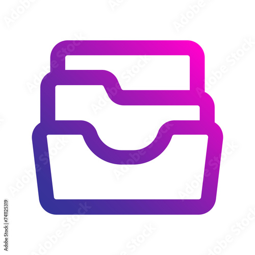 file cabinet gradient icon