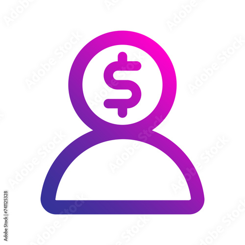 financial advisor gradient icon