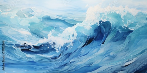 Abstract background with ocean waves.