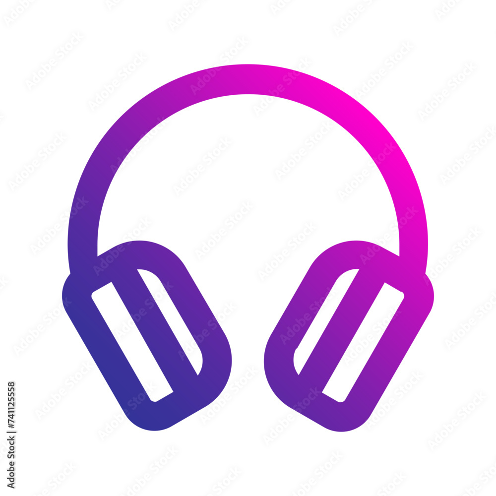 headphone gradient icon headphone gradient icon
