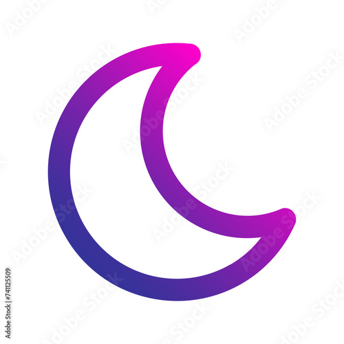 half moon gradient icon