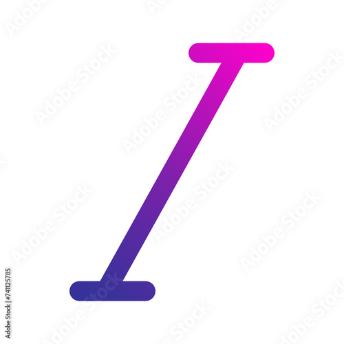 italic gradient icon